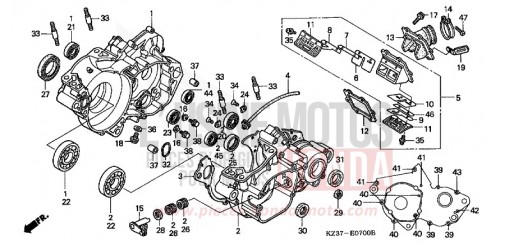 CARTER MOTEUR (CR250R2) CR250R2 de 2002